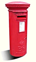 old fashioned red post box